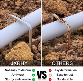 Jxrhy durable staples for fences, turf, and ground cover projects.