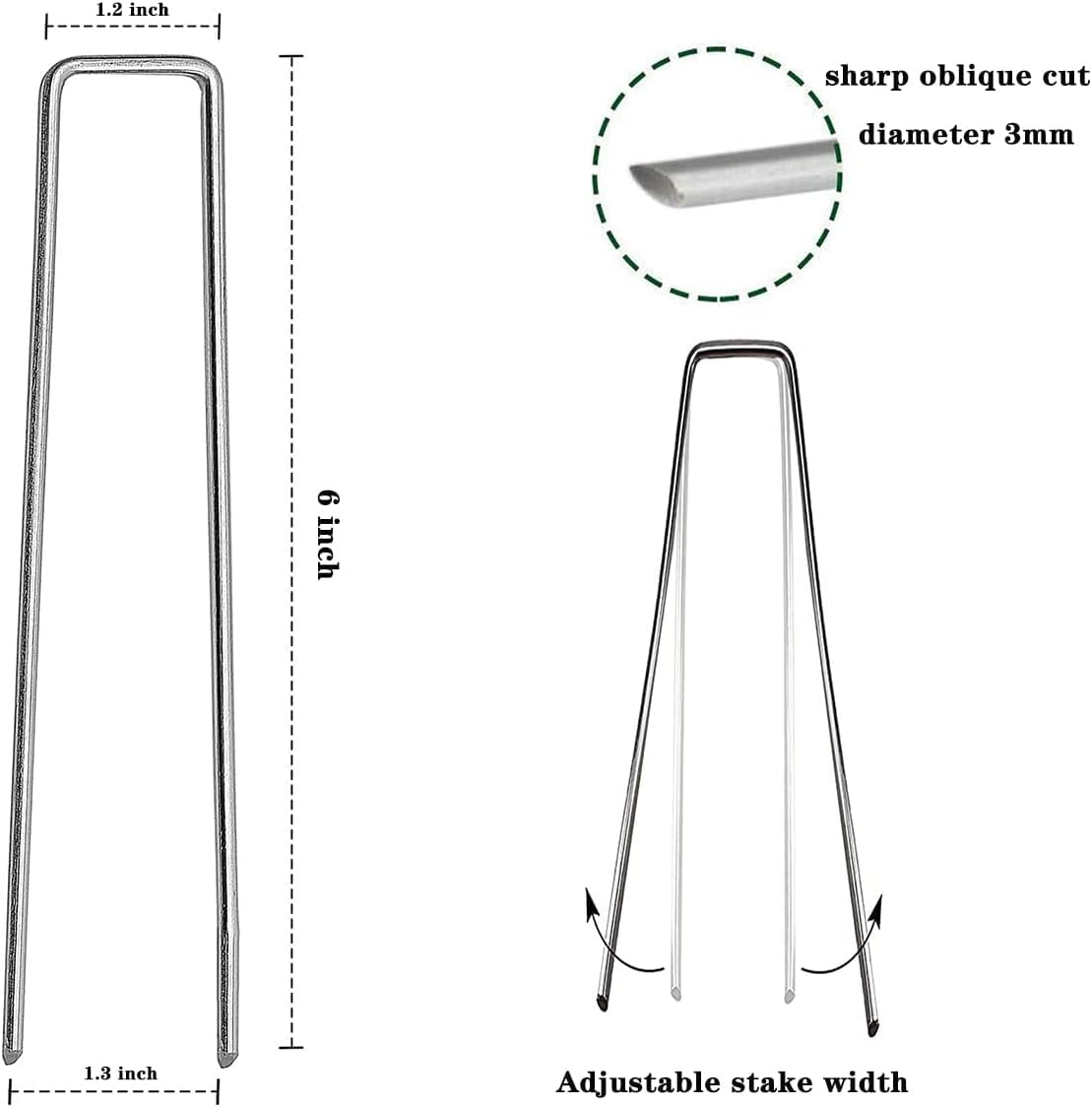 Jxrhy galvanized steel staple close-up highlighting rust-resistant construction.
