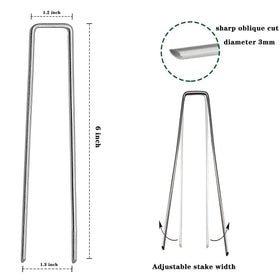 Jxrhy galvanized steel stakes resist rust for durable lawn edging.