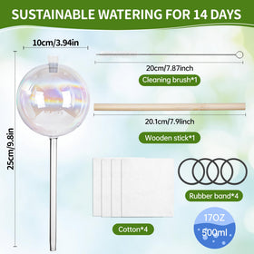 JXWENBYX iridescent glass self-watering bulbs reflecting light and decoration