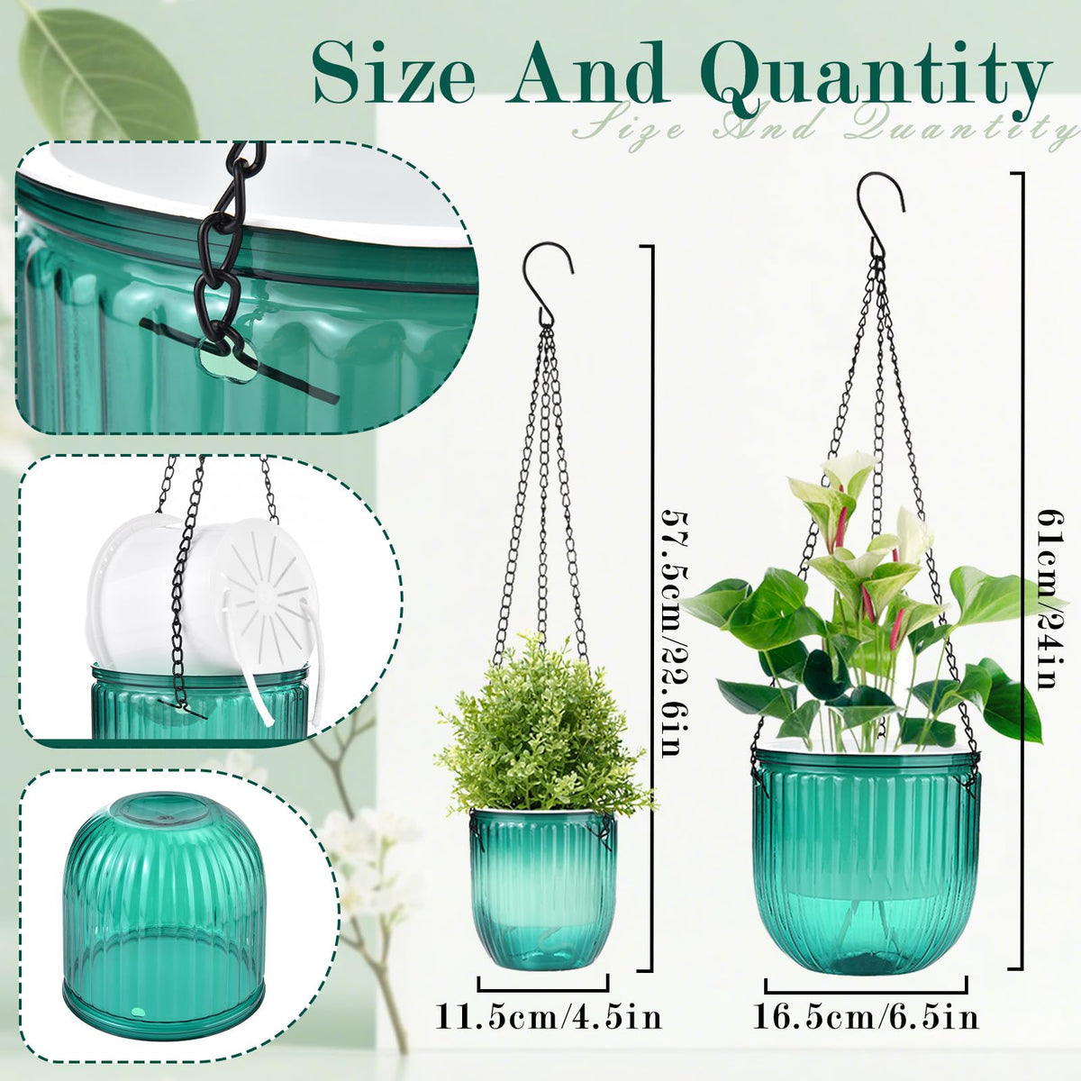 JxyHauteresce hanging planter with drainage holes promotes healthy root air flow