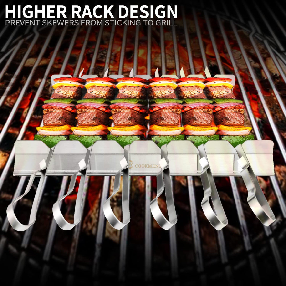 JY COOKMENT kabob skewers storage bag and tips keep gear organized