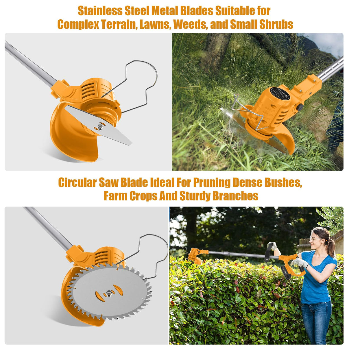 JYGMPRO rotating baffle reduces debris splatter during trimming.