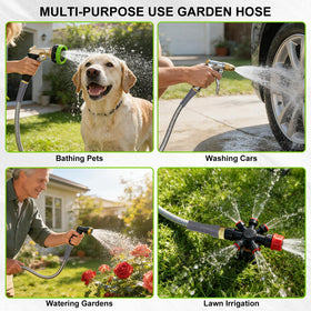 JYI&FORGE UV-resistant hose for all-weather outdoor use.