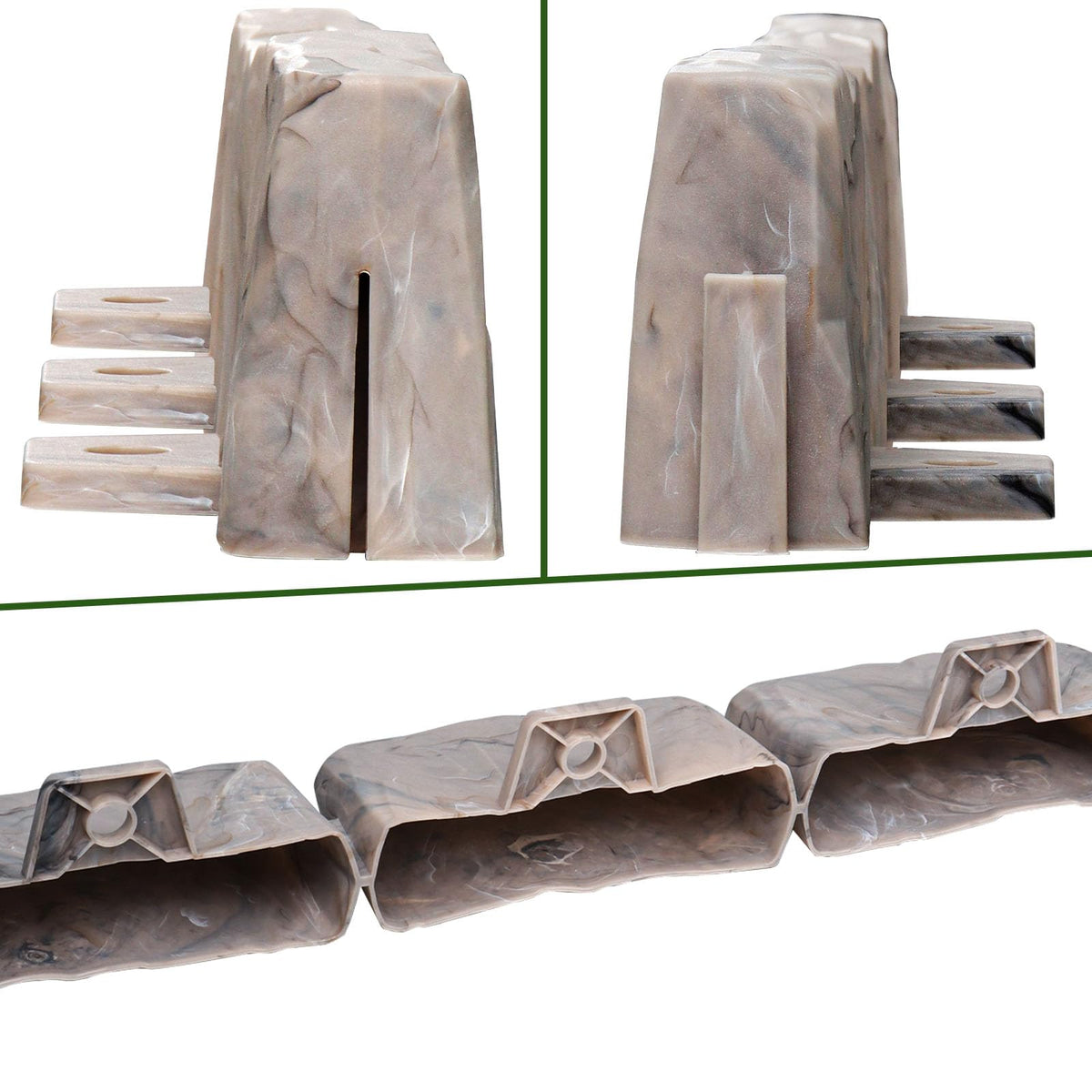 JYINCPED 17ft edging kit enables curved or straight garden layouts