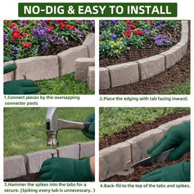 JYINCPED plastic lawn edging withstands mowing and seasonal ground movement