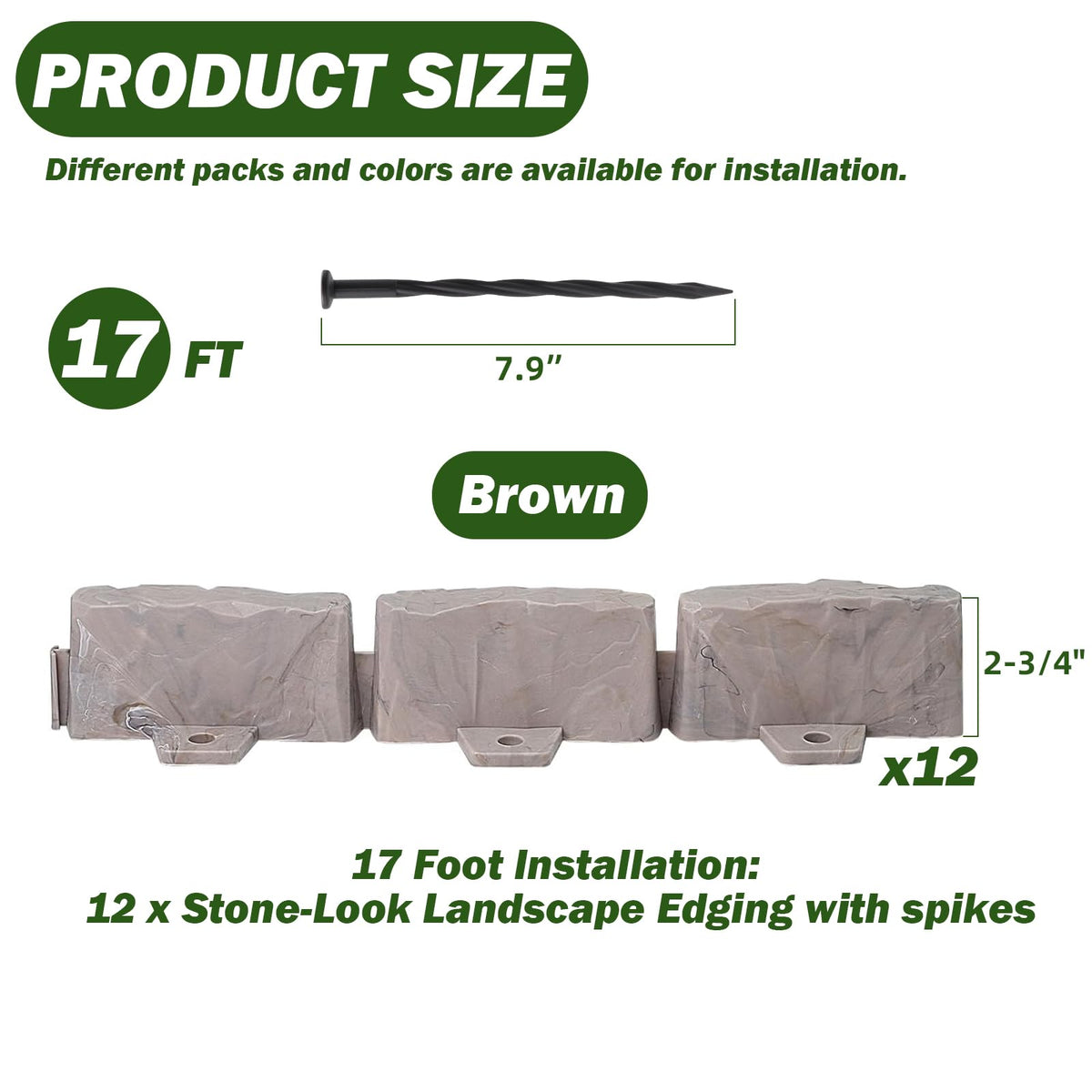 JYINCPED faux stone border highlights garden borders and requires no digging