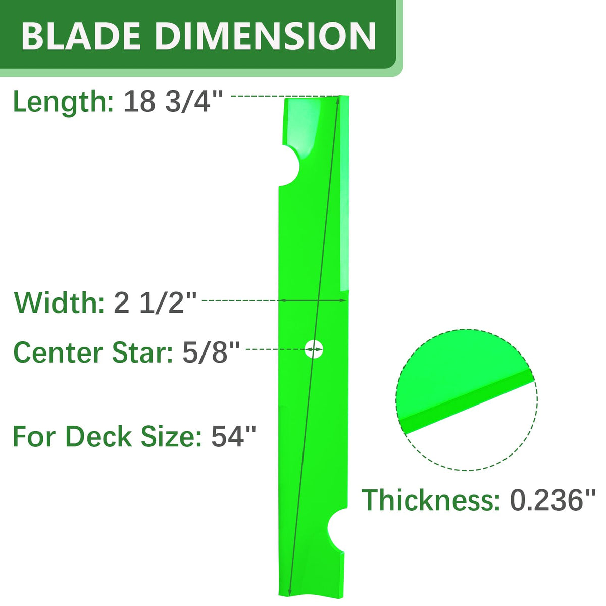 JYLEYJ 038-0001-00 replacement blade fits Outlaw series precisely.