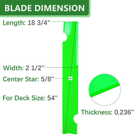 JYLEYJ 038-0001-00 replacement blade fits Outlaw series precisely.