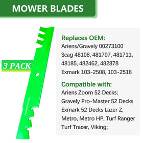 JYLEYJ 482878 pack of three replacement blades ready for use.