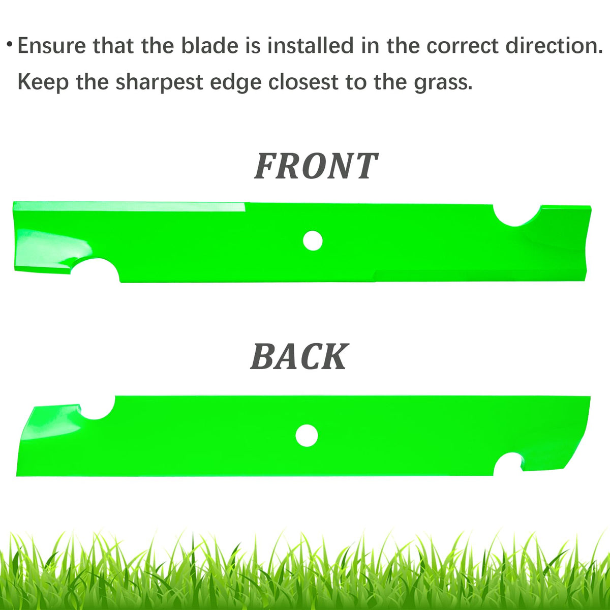 JYLEYJ blades enable side discharge for easier yard debris management.
