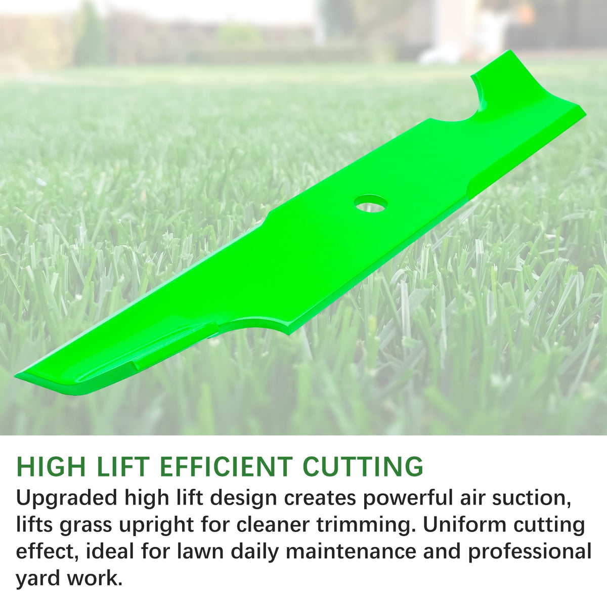 Easy installation reduces downtime during mower maintenance