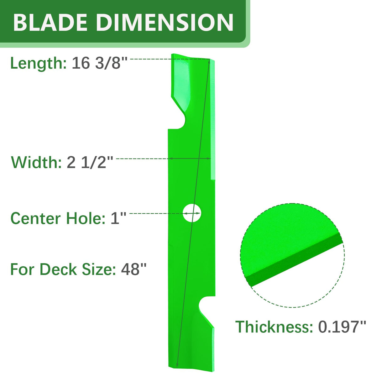 JYLEYJ replacement blades fit Exmark and Toro 48-inch decks