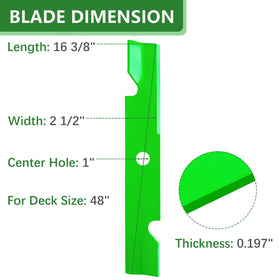 JYLEYJ replacement blades fit Exmark and Toro 48-inch decks