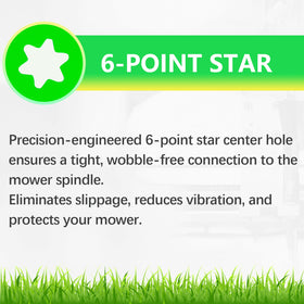 JYLEYJ hardened steel blade construction conveys durability under regular mowing.