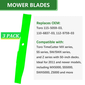 JYLEYJ high lift blades packaging – three blades per box for quick deck outfitting