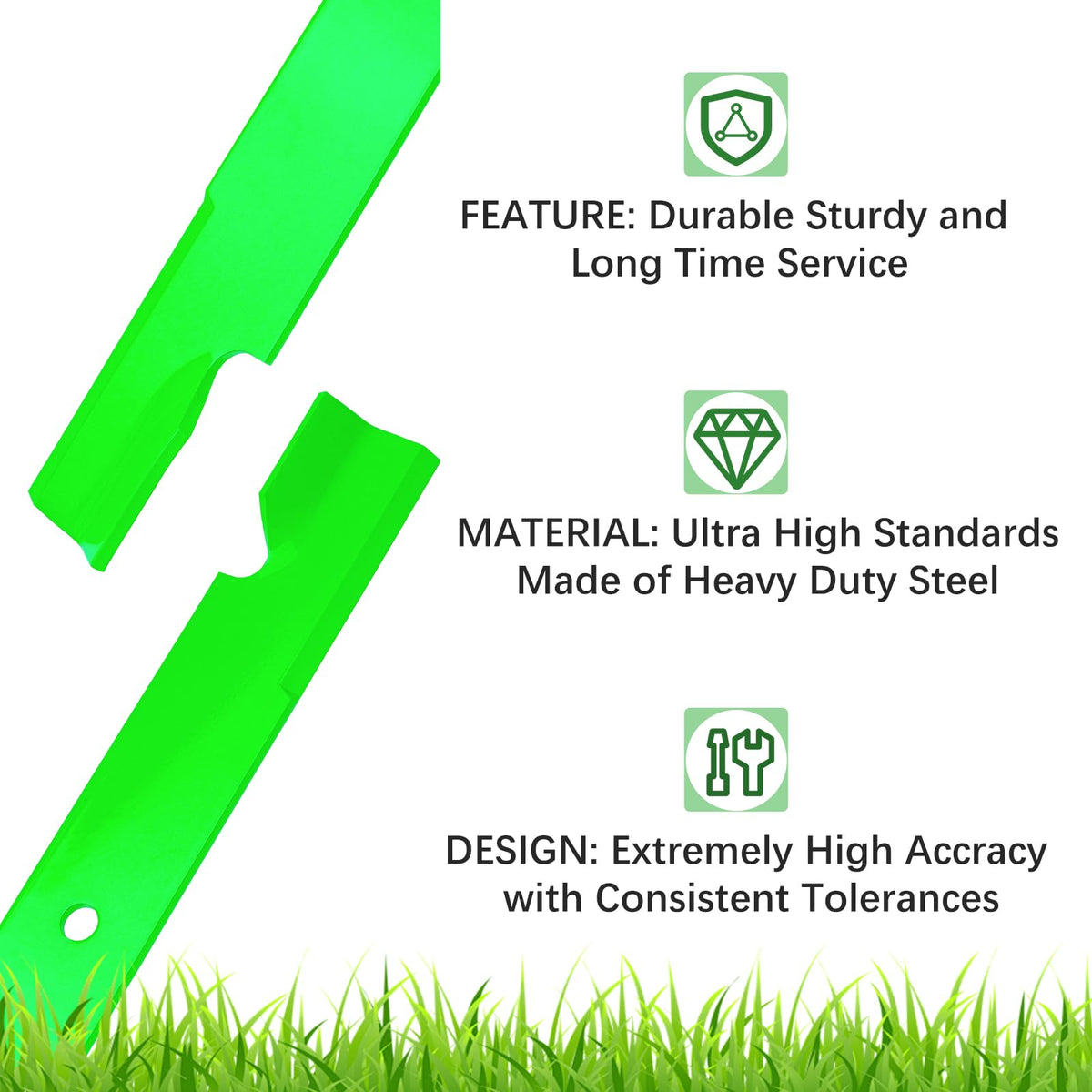 JYLEYJ blades for Exmark Quest demonstrate consistent cutting performance.