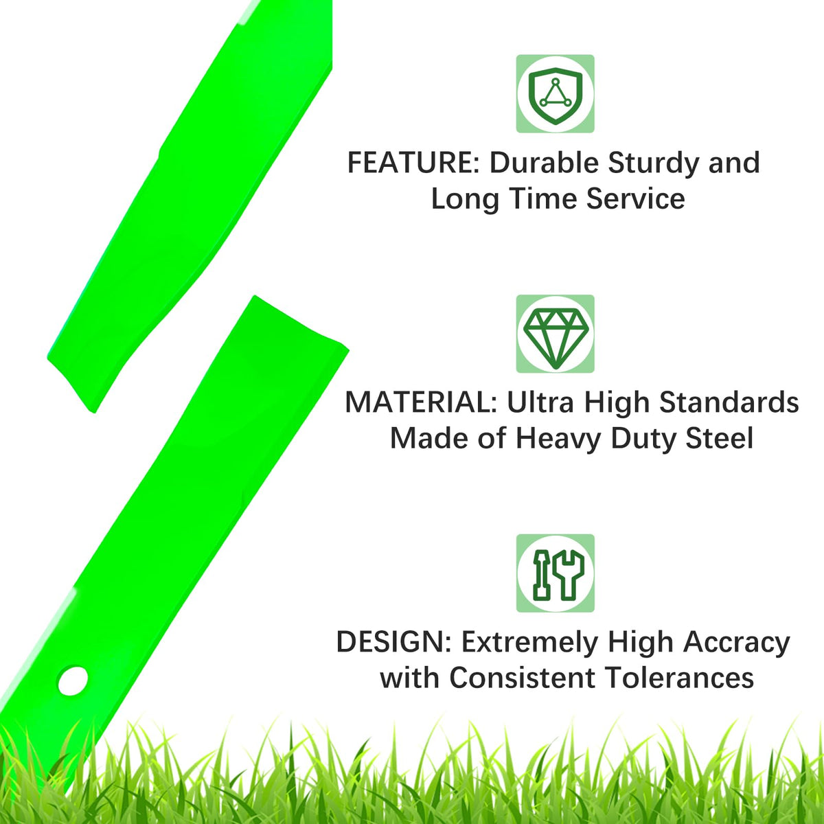 JYLEYJ high lift blades cutting action – precision fit for clean lawn lines