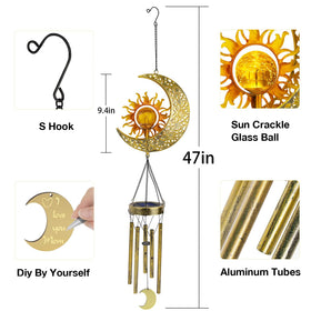 JYPS crackle glass ball night illumination for garden