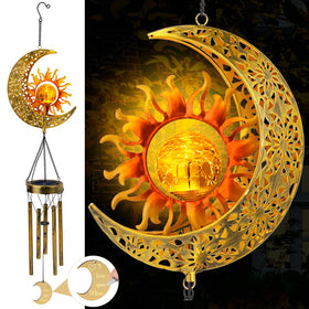 JYPS Sun Moon wind chimes glow ball outdoor ambiance