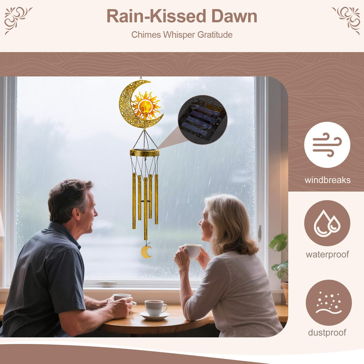 JYPS waterproof wind chimes endure outdoor weather