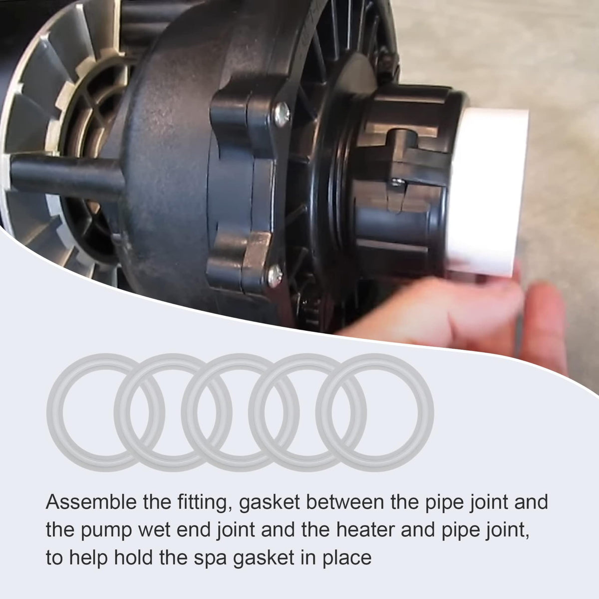 Ribbed O-ring cross-section highlighting the seal design.