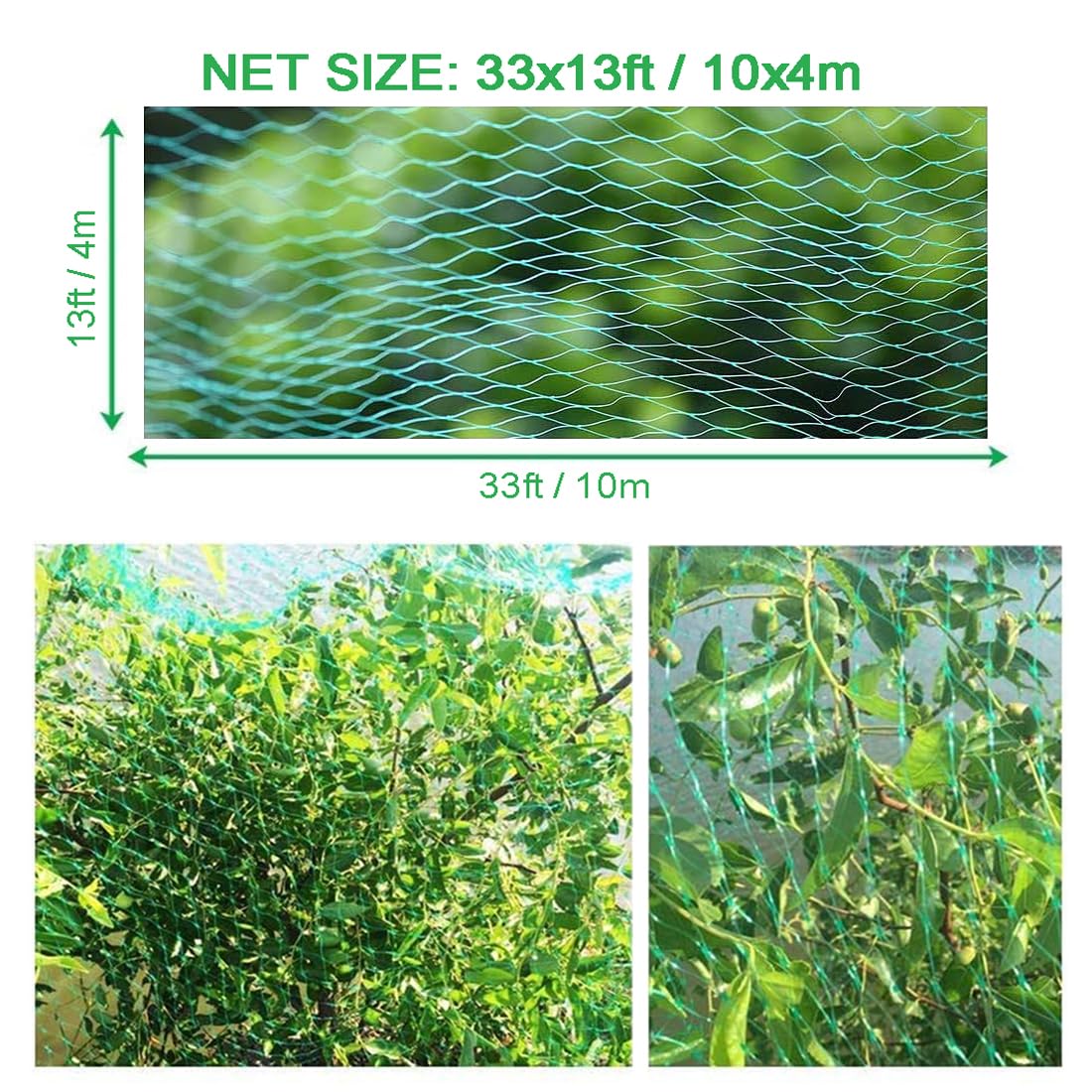 JZGEL garden netting installed over a fruit tree for protection