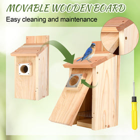 JZTKQTM bluebird nesting birdhouse providing safe outdoor nesting