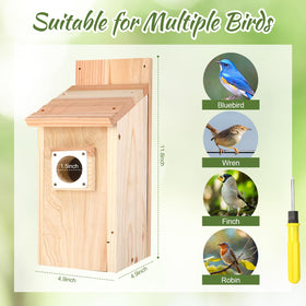 JZTKQTM finch birdhouse designed for cozy, spacious nesting