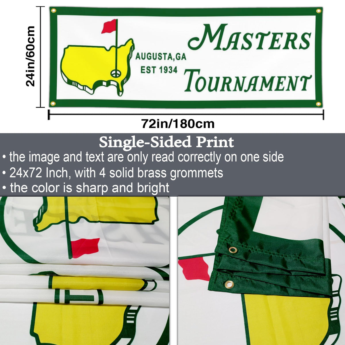 JZYIZYU golf banner double-sided print ideal for displays
