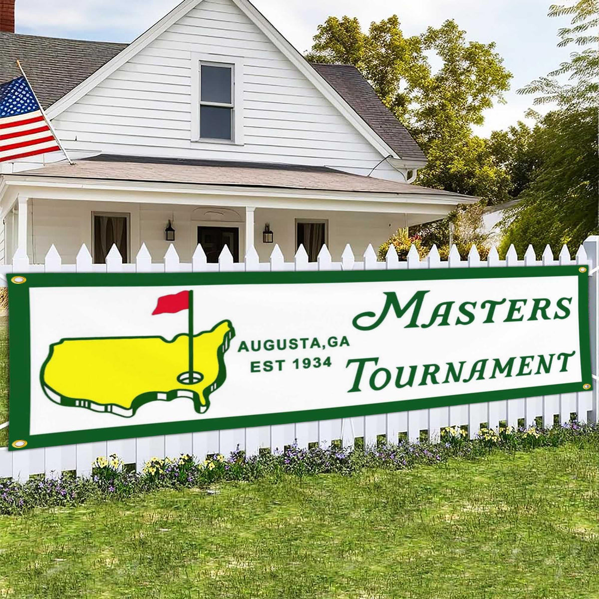 JZYIZYU golf banner side text close-up showing durable print