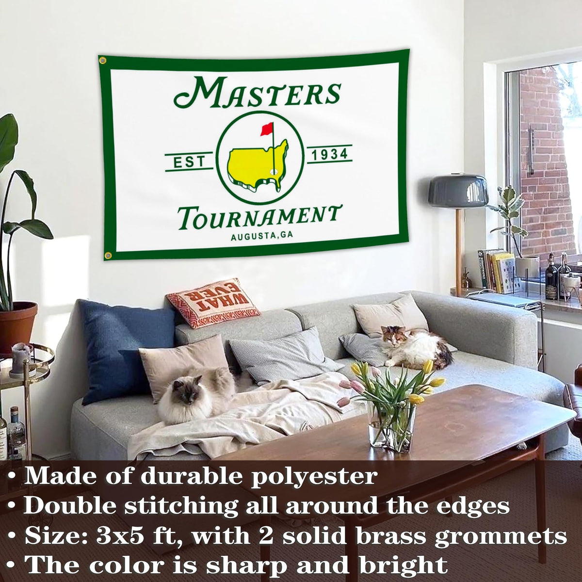 JZYIZYU golf flag enhances bedroom decor with playful flair