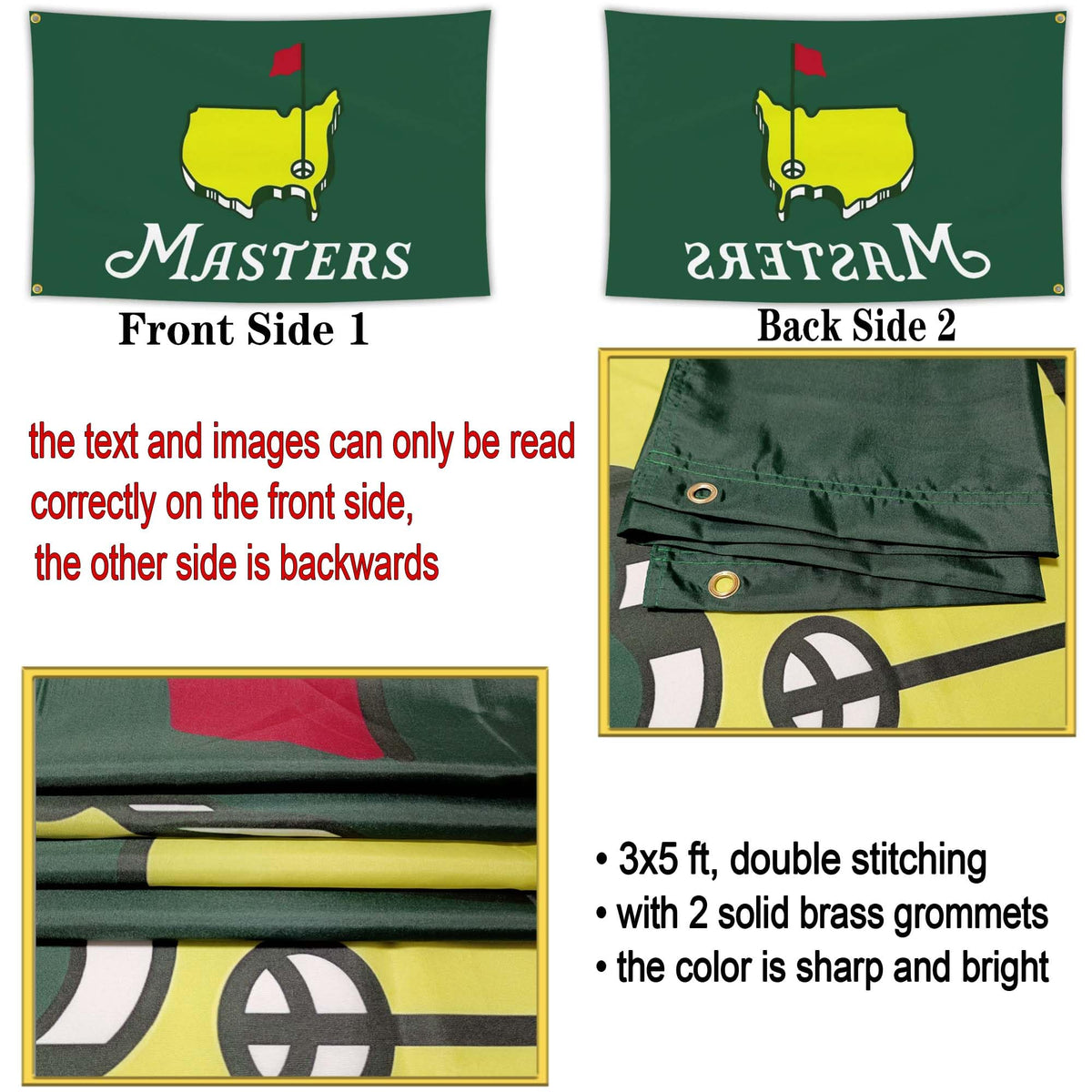 JZYIZYU 3x5 master golf motif flag adds whimsy to any space.