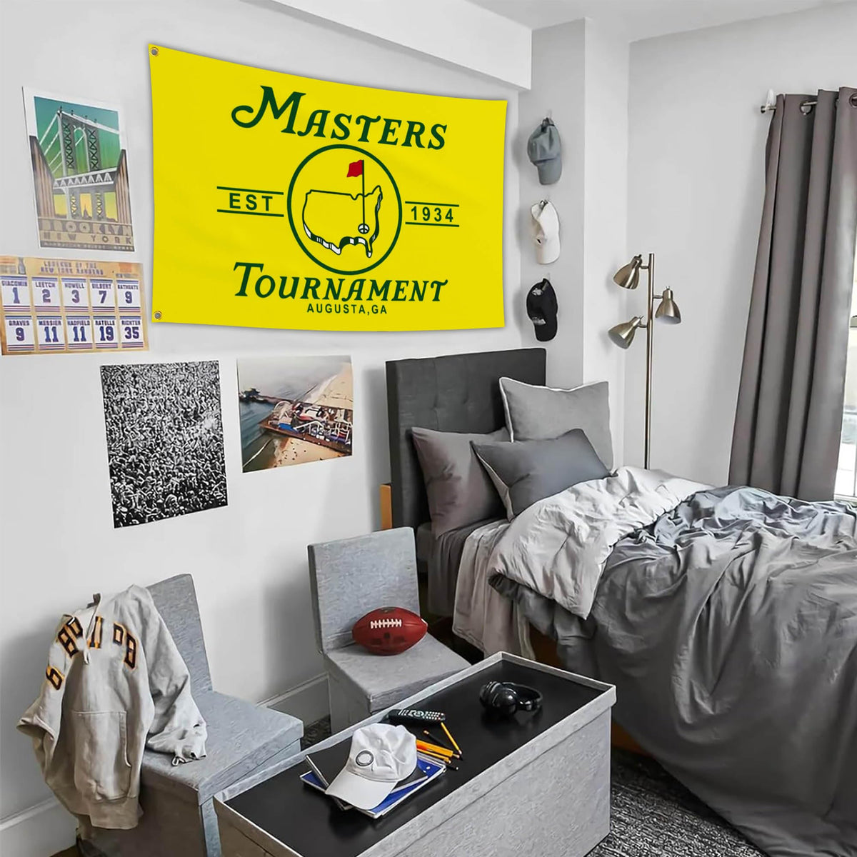 JZYIZYU room wall flag poster, elevates home office ambiance.