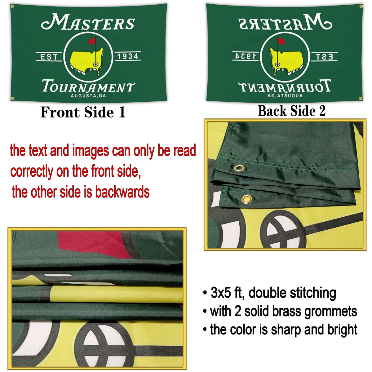 JZYIZYU golf decor flag displayed in a bedroom or living space