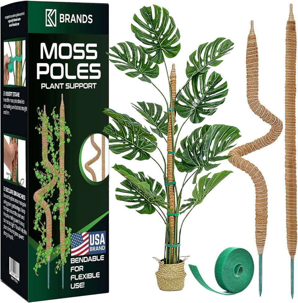 K-Brands 28in bendable moss pole supports monstera climbing indoors