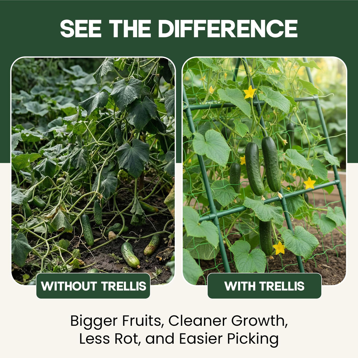 All-in-one K-Brands garden trellis kit with netting, ties, and zip ties included.