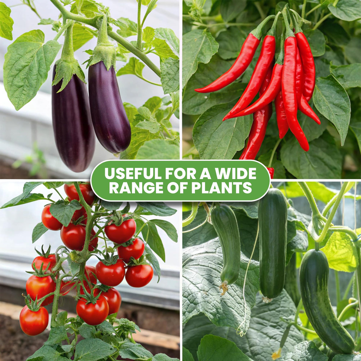 Suitable for garden beds and raised beds with tall, vertical plants.