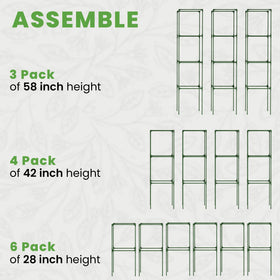 Interlocking connectors allow quick, tool-free setup for durable trellises.