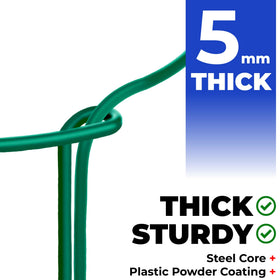 K-Brands protective powder coating enhances garden appearance while guarding metal.