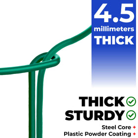 K-Brands rustproof core close-up shows durable construction for outdoor use.