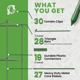 K-Brands 48-inch tomato cage standing tall to support vigorous vines.