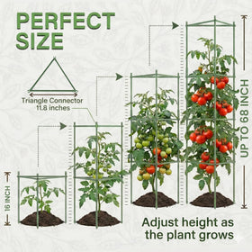 K-Brands tomato cage adjustable clip system tailors plant support.