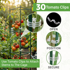 K-Brands tomato cage no-tools assembly simplifies gardening routines.
