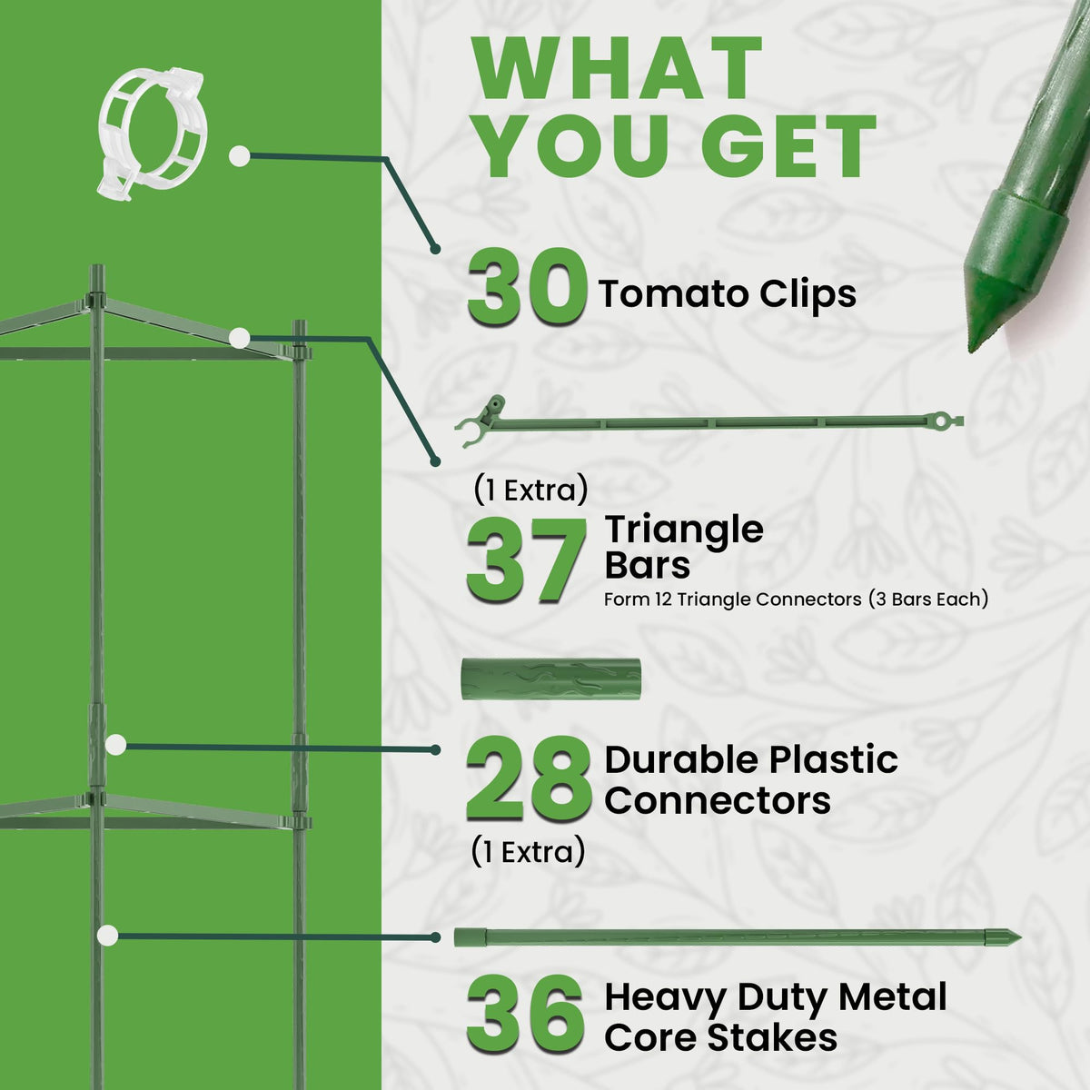 K-Brands tomato cage no-tools setup demonstrates quick, frustration-free assembly.