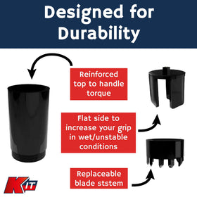 K-IT KUT-IT versatile operation with hand, wrench, or drill