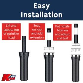 K-IT universal sprinkler component compatible with major brands.