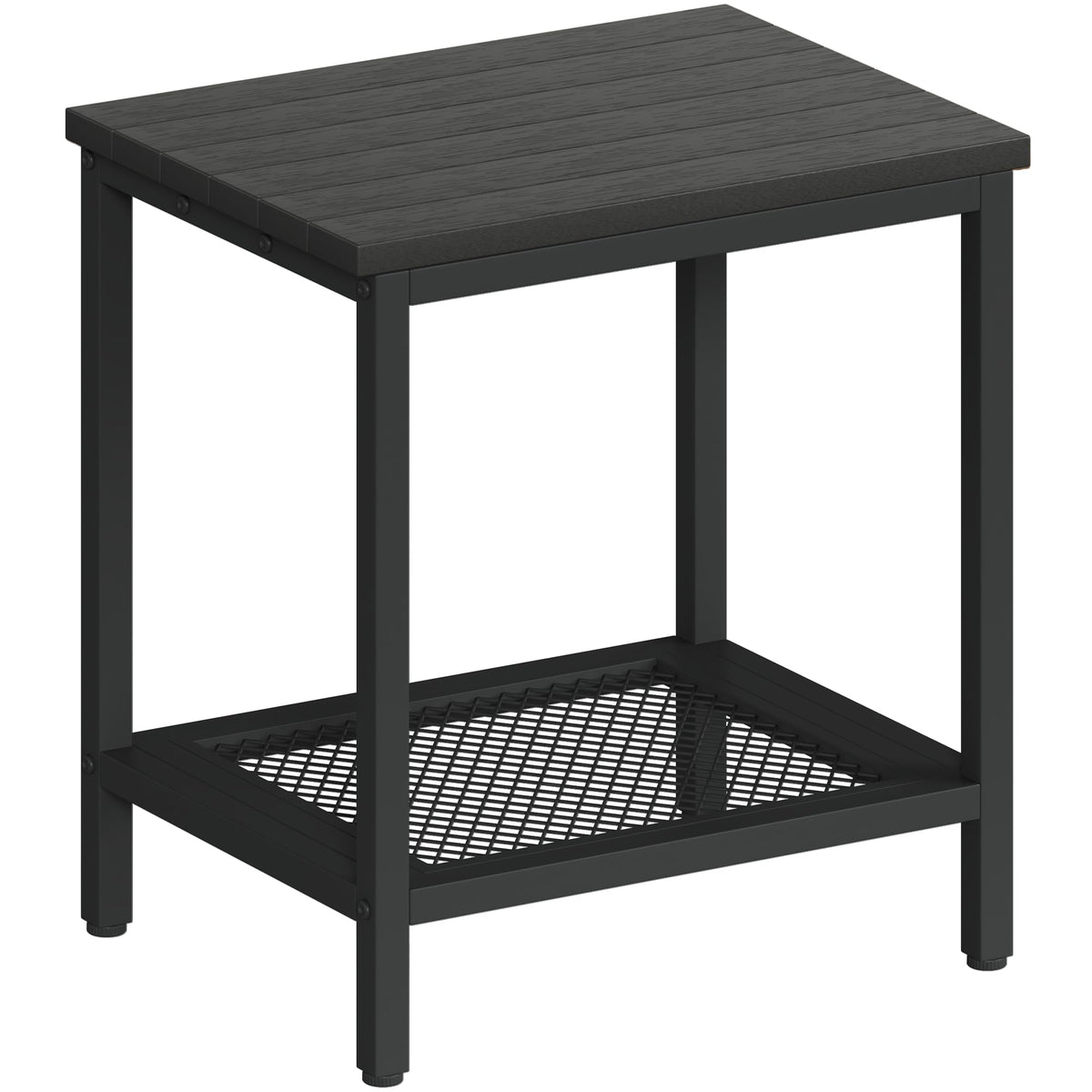 KAAPSAM outdoor side table with storage, a two-tier design for organized patio essentials.