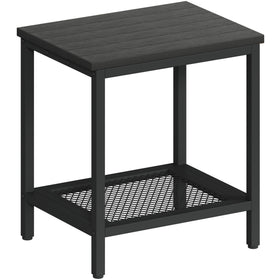 KAAPSAM outdoor side table with storage, a two-tier design for organized patio essentials.