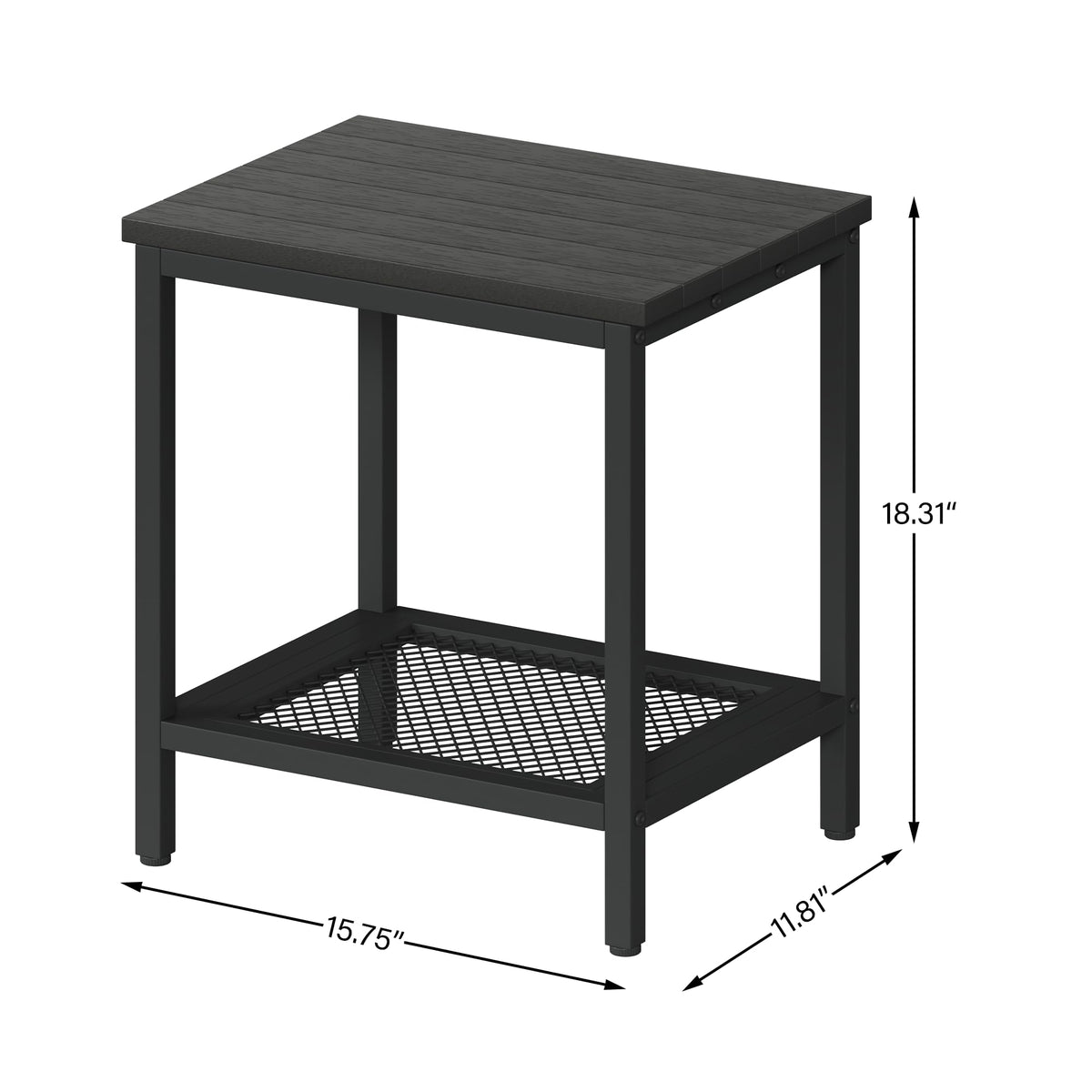 KAAPSAM weather-resistant black table endures sun and rain for lasting outdoor use.